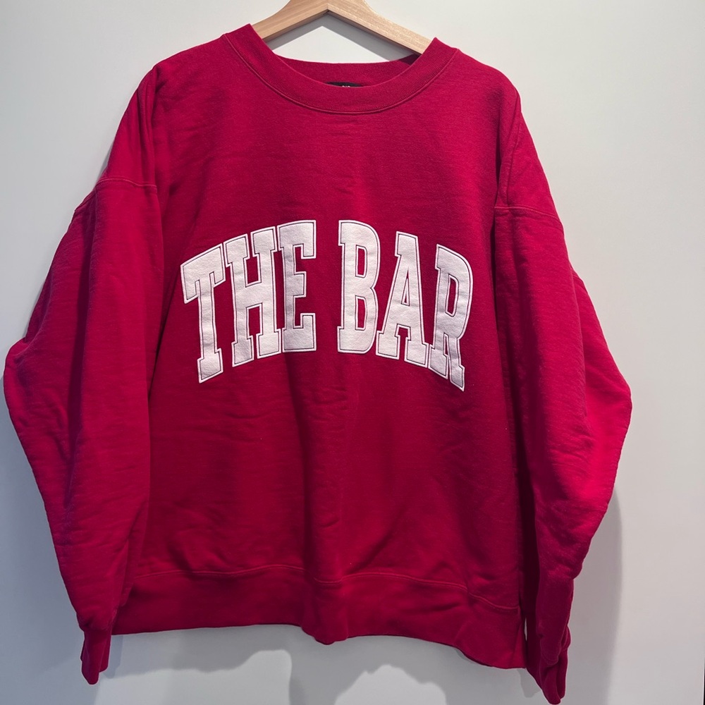 The Bar Red Varsity Crewneck